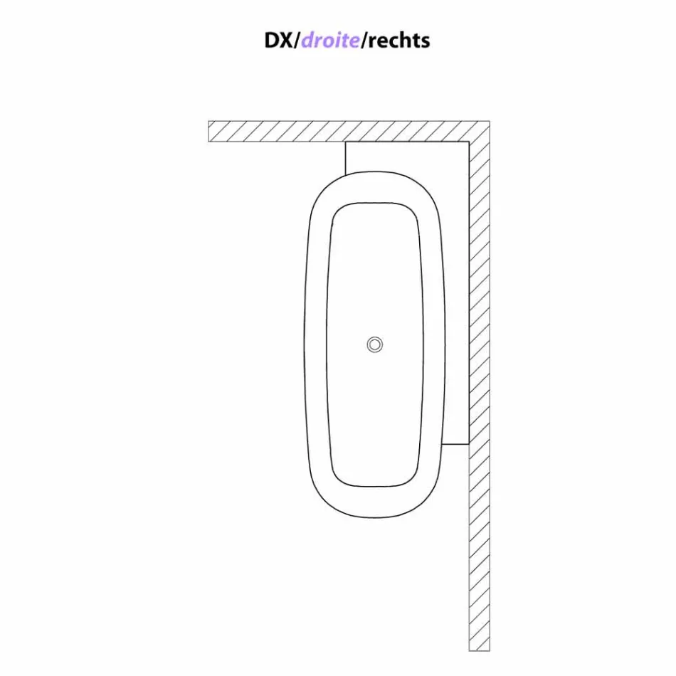 Modern Style White Design Freestanding Bathtub - Lipperiavas1 Viadurini