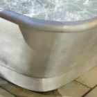 Bathtub freestanding copper coated white iron Annie Viadurini