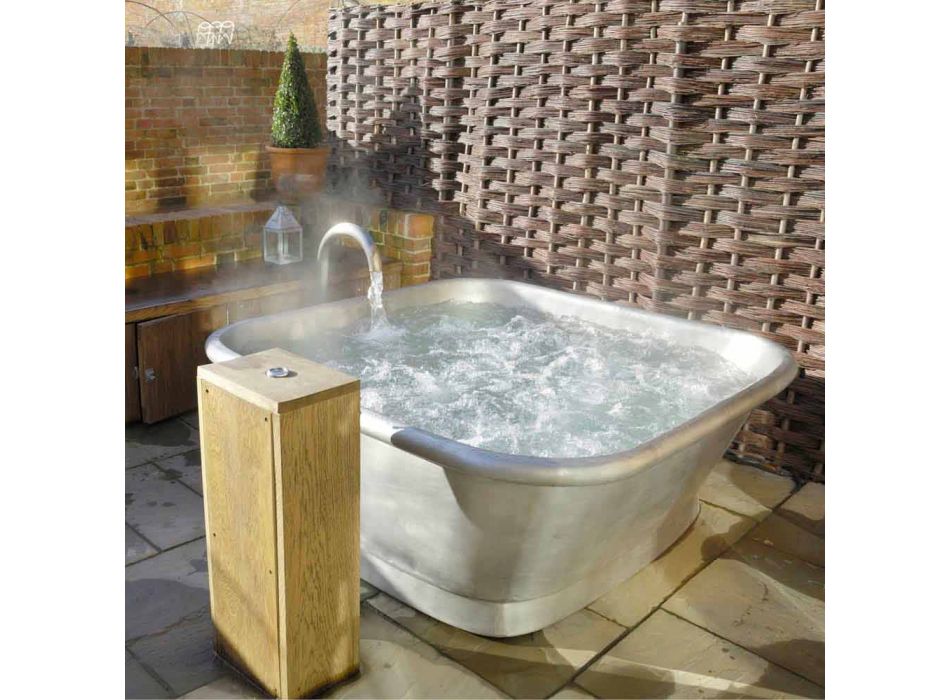 Bathtub freestanding copper coated white iron Annie Viadurini
