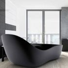 Bathtub freestanding lacquered, modern design, Wave Viadurini