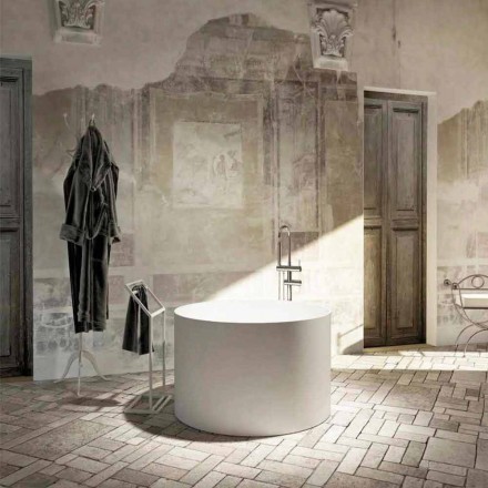 Round design freestanding bathtub made in Italy Cremona Viadurini