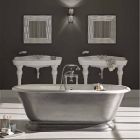 Bathtub in designer bathroom with cast iron Pierce gloss finish Viadurini