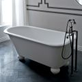 Matt White Solid Surface Bathtub with Feet - Degrees