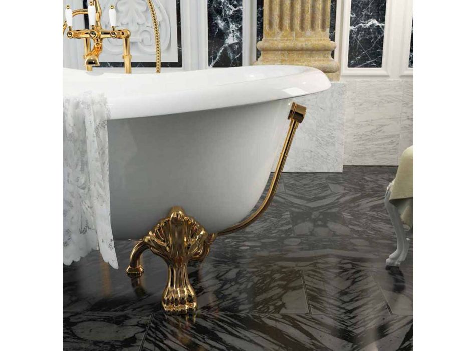 Freestanding classic design bathtub made in Italy, Fregona Viadurini