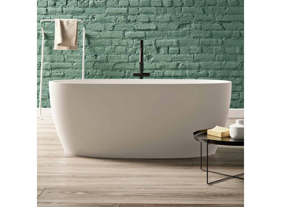 Free Standing Tub, Design Solid Surface Glossy / Matte - Veil Viadurini