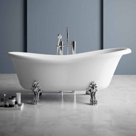 Free Standing Tub, Victorian Design in Solid Surface - Rain Viadurini