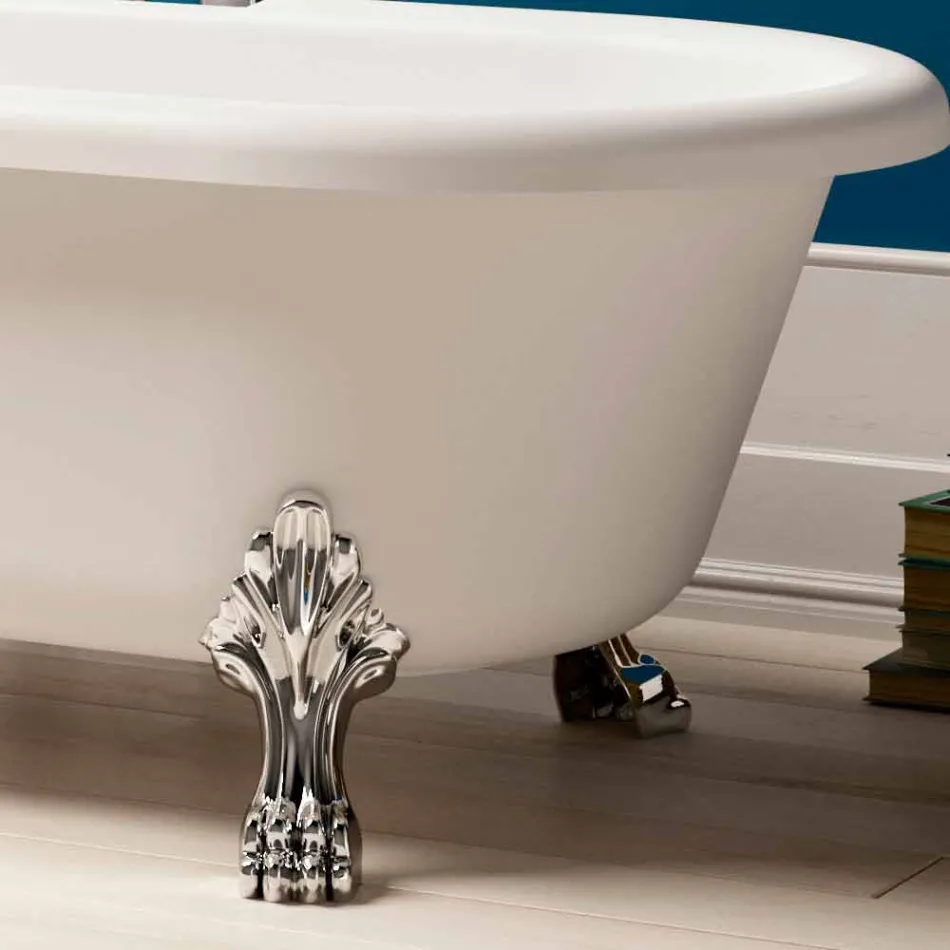 Design Free Standing Bath, Feet in Chrome Finish - Free Viadurini
