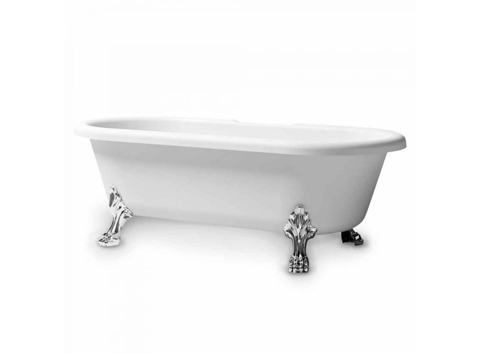 Design Free Standing Bath, Feet in Chrome Finish - Free Viadurini