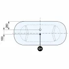 Design Free Standing Bath, Feet in Chrome Finish - Free Viadurini