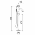 Free Standing Tub, Made in Italy, in Solid Surface - Flow Viadurini