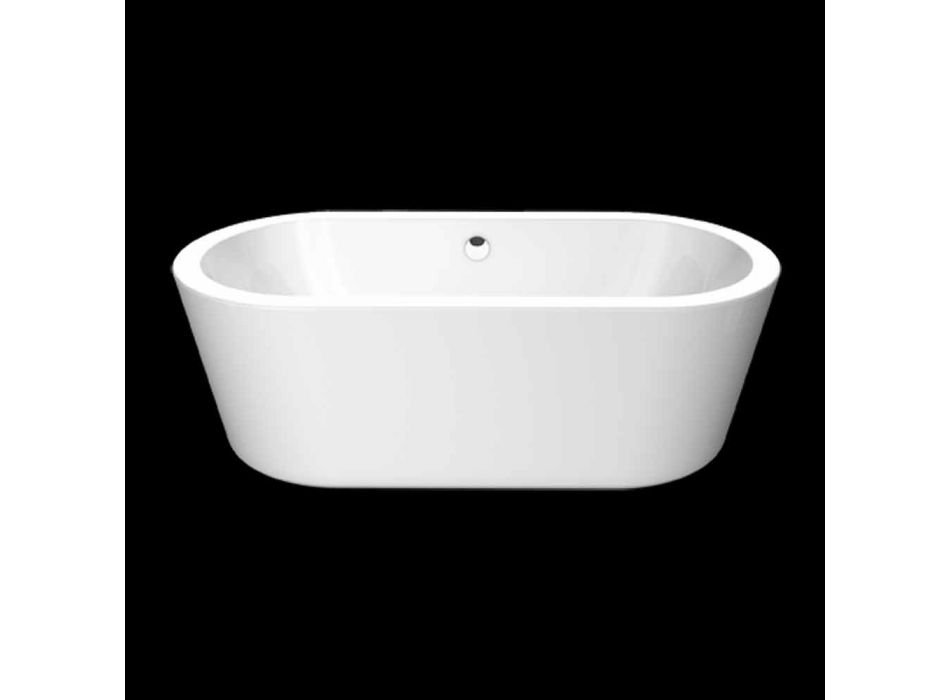 Nicole Small white acrylic freestanding bathtub 1675x777 mm Viadurini