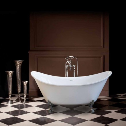 White modern design freestanding bathtub 173x75cm Katie Viadurini