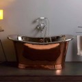 Vintage design freestanding bathtub nickel and copper finish Angelica