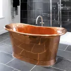 Bath design freestanding Peggy shiny copper Viadurini