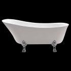 White 1700x720 mm freestanding bathtub in white acrylic Viadurini