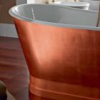Freestanding bathtub with cast iron outer covering copper leaf Bass Viadurini