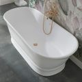 Solid Surface Bathtub with Integrated Overflow Made in Italy - Aurelio