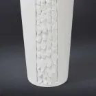 Tall Decorative Vase in White Ceramic with Made in Italy Decoration - Calisto Viadurini