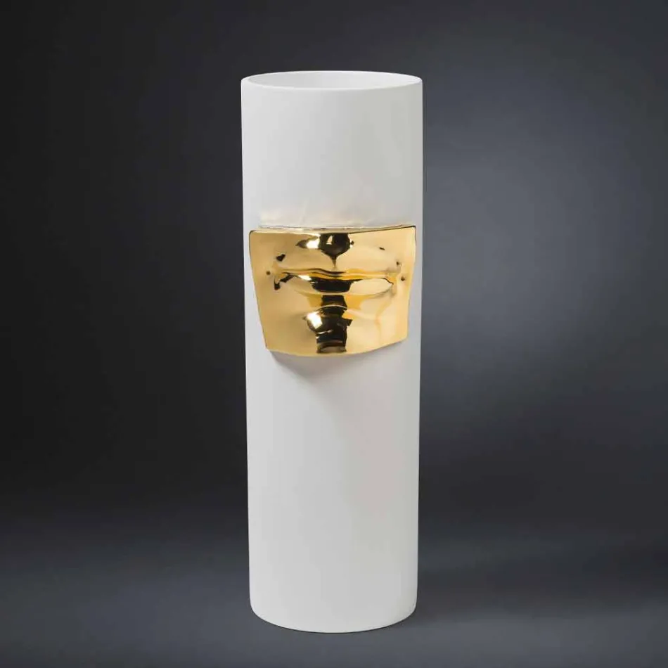 Tall Decorative Vase in Colored Ceramic Handmade in Italy - Monte Viadurini