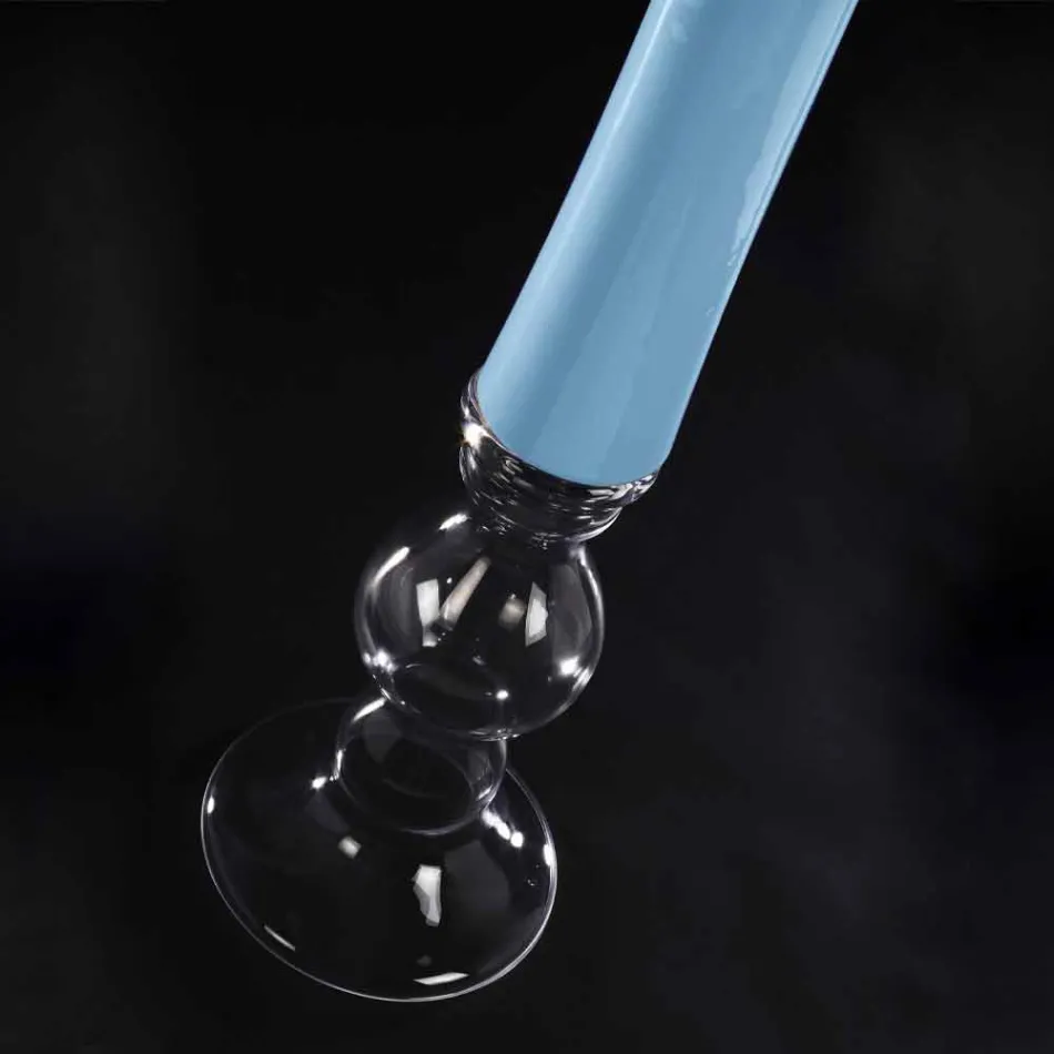 Tall Decorative Stained Glass Vase Made in Italy - Singapore Viadurini