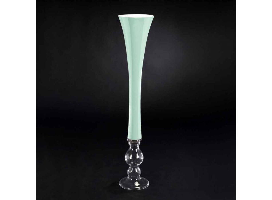 Tall Decorative Stained Glass Vase Made in Italy - Singapore Viadurini