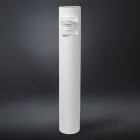 Tall Vase in White Ceramic with Colored Detail Made in Italy - Monte Viadurini