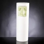 Modern Tall Vase in White Ceramic with Colored Insert Made in Italy - Lexi Viadurini
