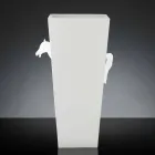 Tall Indoor Vase in White Ceramic Handmade in Italy - Jacky Viadurini