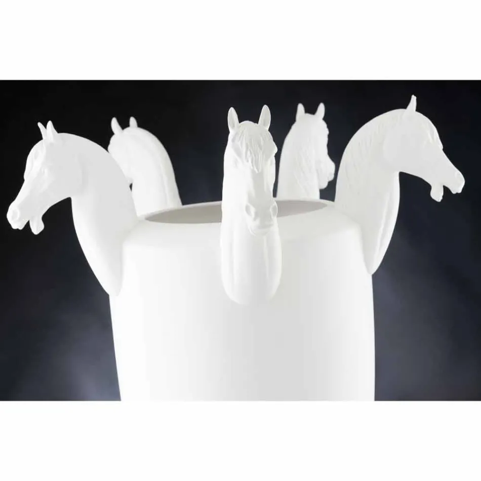 Tall Indoor Vase in White Ceramic or Glossy Gold Made in Italy - Jacky Viadurini