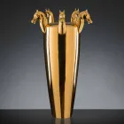 Tall Indoor Vase in White Ceramic or Glossy Gold Made in Italy - Jacky Viadurini