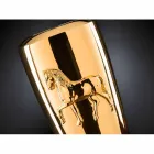 Tall Indoor Vase in Ceramic Gold Finish Handmade in Italy - Jacky Viadurini