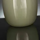Handcrafted White or Gray Glossy Glass Vase Made in Italy - Malindi Viadurini