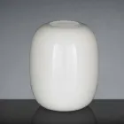 Handcrafted White or Gray Glossy Glass Vase Made in Italy - Malindi Viadurini