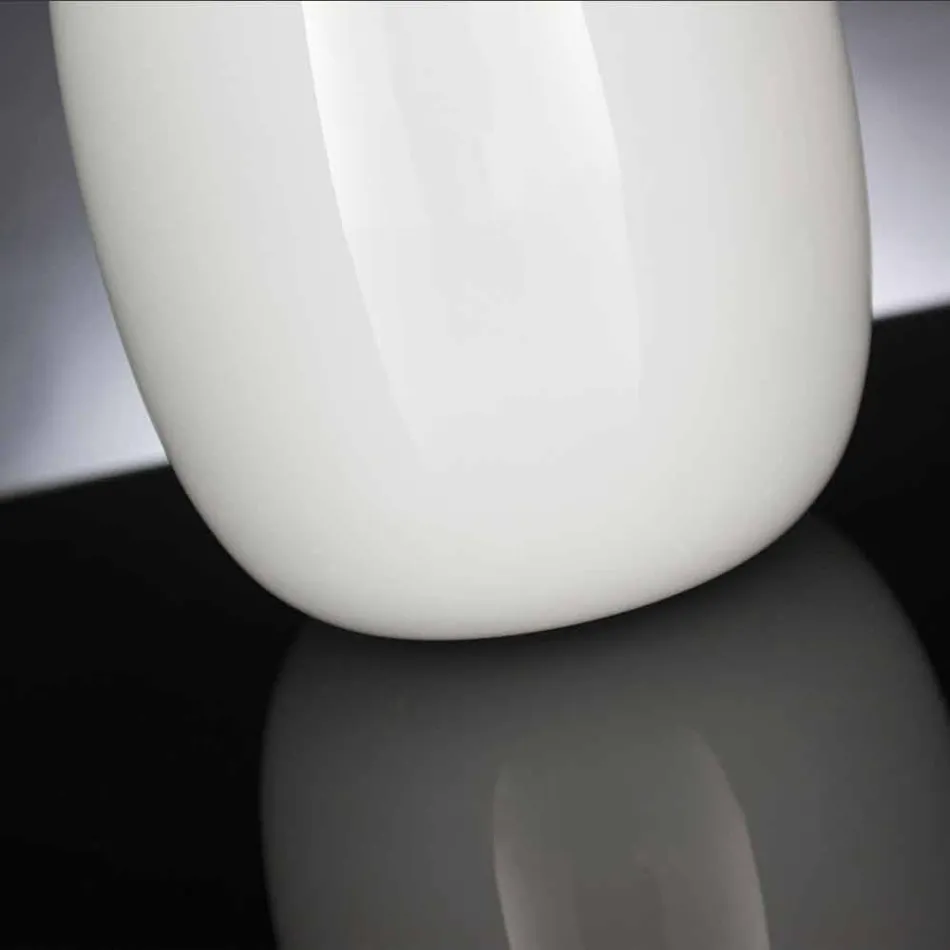 Handcrafted White or Gray Glossy Glass Vase Made in Italy - Malindi Viadurini