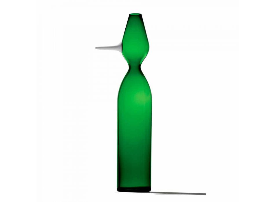 Handmade Green Murano Blown Glass Vase Made in Italy - Greeny Viadurini