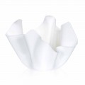 White outdoor/indoor pot with a modern design Pina, made in Italy