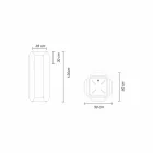 White Indoor or Outdoor Vase in Plastic of 3 Sizes - Gem by Myyour Viadurini