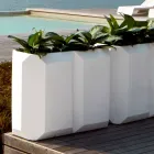 White Indoor or Outdoor Vase in Plastic of 3 Sizes - Gem by Myyour Viadurini