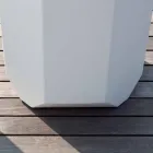White Indoor or Outdoor Vase in Plastic of 3 Sizes - Gem by Myyour Viadurini