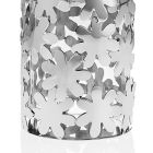 Cylindrical Vase in Glass and Silver Metal and Luxury Flower Decoration - Terraceo Viadurini