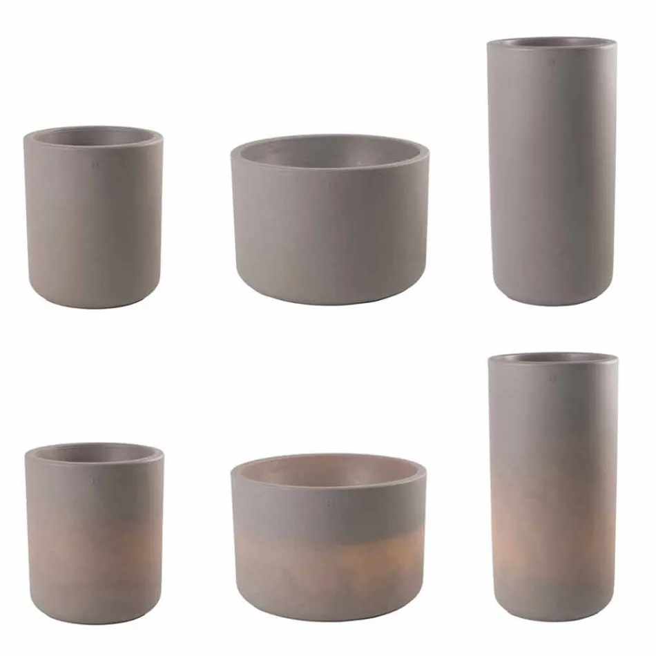 Vase with Garden Lighting or Living Room Colored Modern Design - Cilindrostar Viadurini