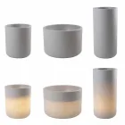 Vase with Garden Lighting or Living Room Colored Modern Design - Cilindrostar Viadurini