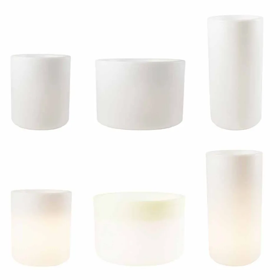 Vase with Garden Lighting or Living Room Colored Modern Design - Cilindrostar Viadurini