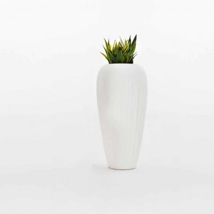 2 Pieces White, Beige or Anthracite Polyethylene Vase - Skin by Myyour Viadurini