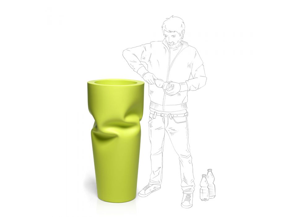 Matt Colored Polyethylene Outdoor Vase Made in Italy - Proud Viadurini