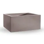 Rectangular Colored Polyethylene Outdoor Vase Made in Italy - Gray Viadurini