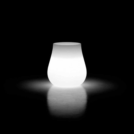 Outdoor Luminous Design Drop Vase in Polyethylene Made in Italy - Monita Viadurini