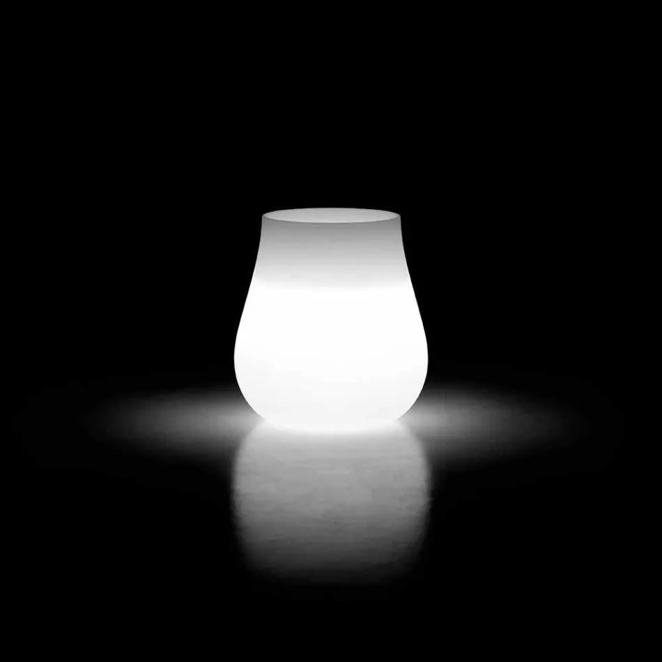 Outdoor Luminous Design Drop Vase in Polyethylene Made in Italy - Monita Viadurini