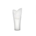 Luminous Outdoor Vase in White Polyethylene Made in Italy - Galileo