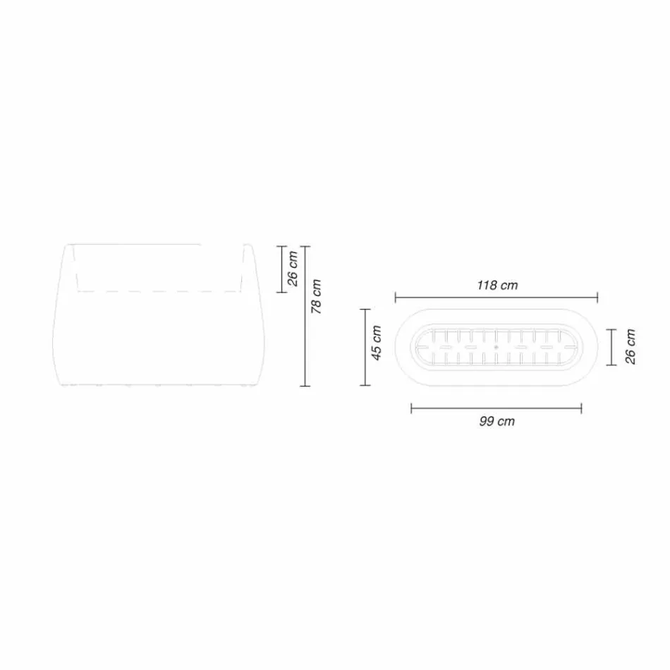 Indoor or Outdoor Vase, Plastic Planter 3 Dimensions - Pandora by Myyour Viadurini